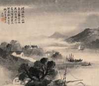吴石僊 1890年作 春阴小雨 立轴